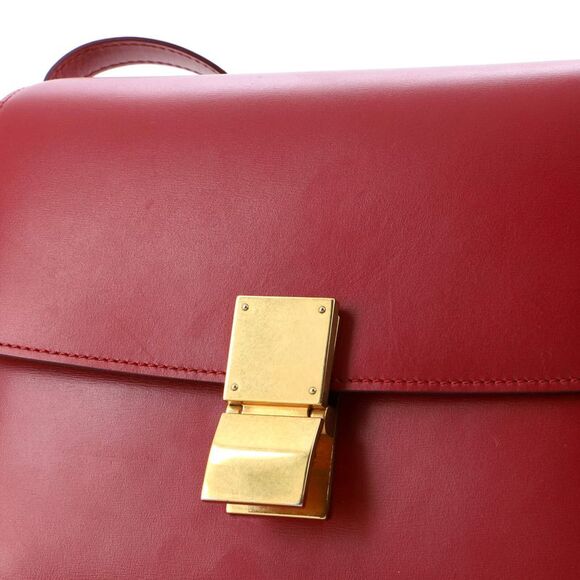 Celine Classic Box Bag Smooth Leather Medium Red - Picture 6 of 8